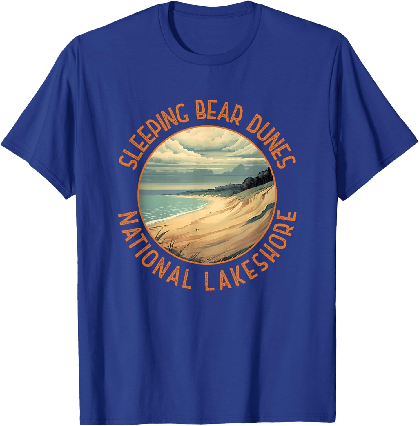 Sleeping Bear Dunes National Lakeshore Distressed Circle T-Shirt - T-Shirt | Royal