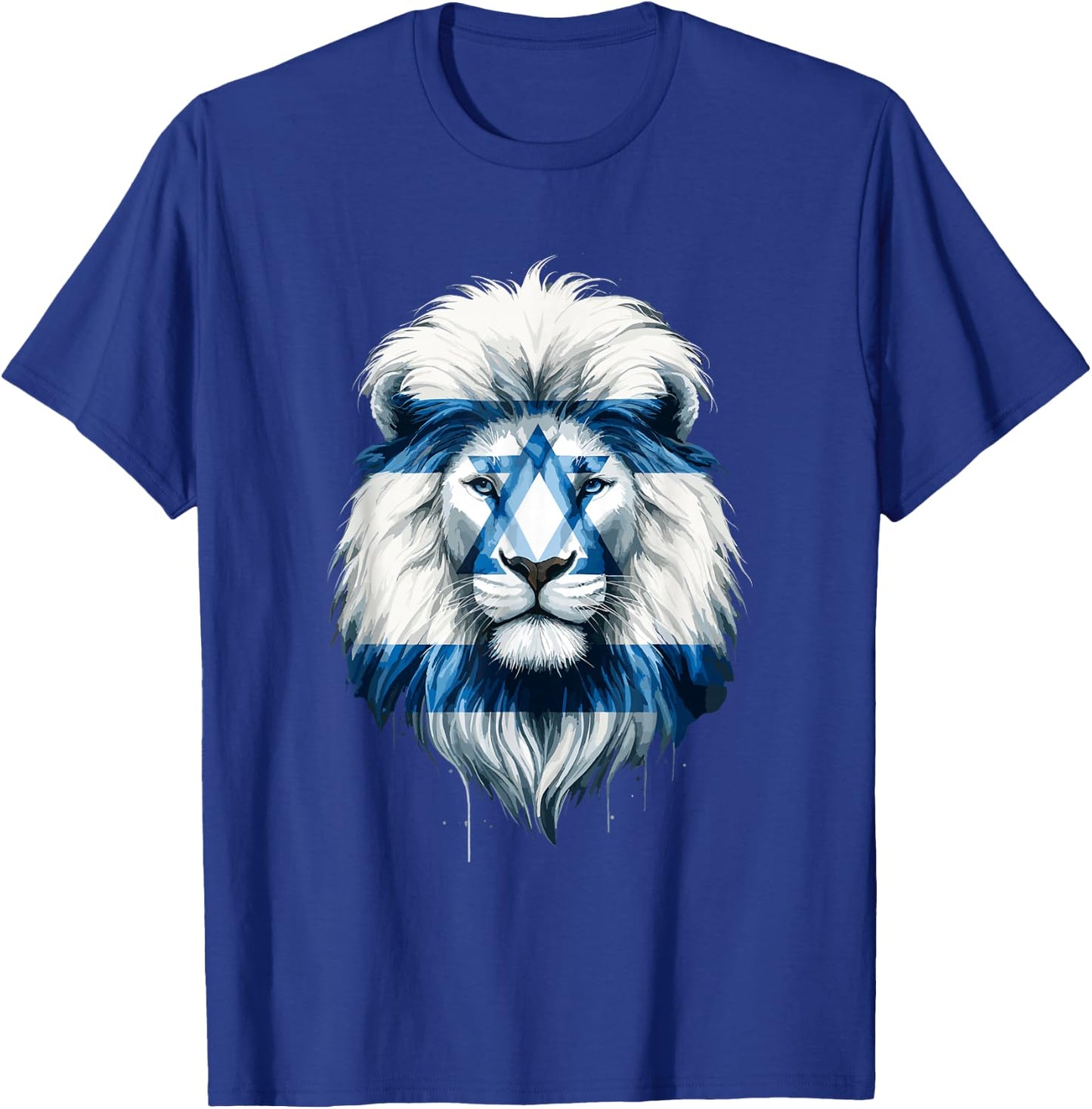 Jewish Israel Flag Lion David Star Yisrael Proud Israelites T-Shirt - T-Shirt | Royal