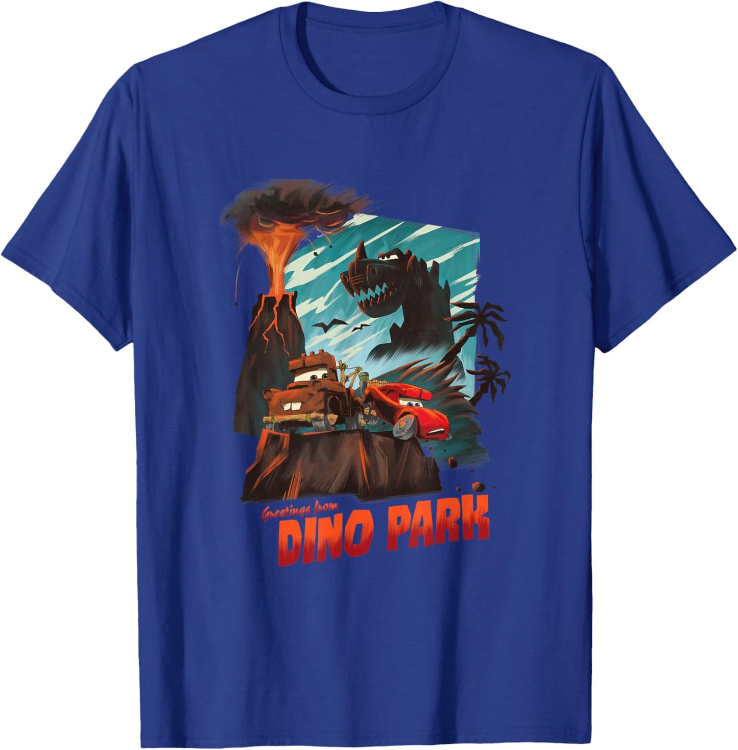 Disney Pixar Cars on the Road Greetings from Dino Park T-Shirt - T-Shirt | Royal