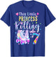 This Little Princess Rolling Into 7 7th Birthday Skate Girls T-Shirt - T-Shirt | Royal