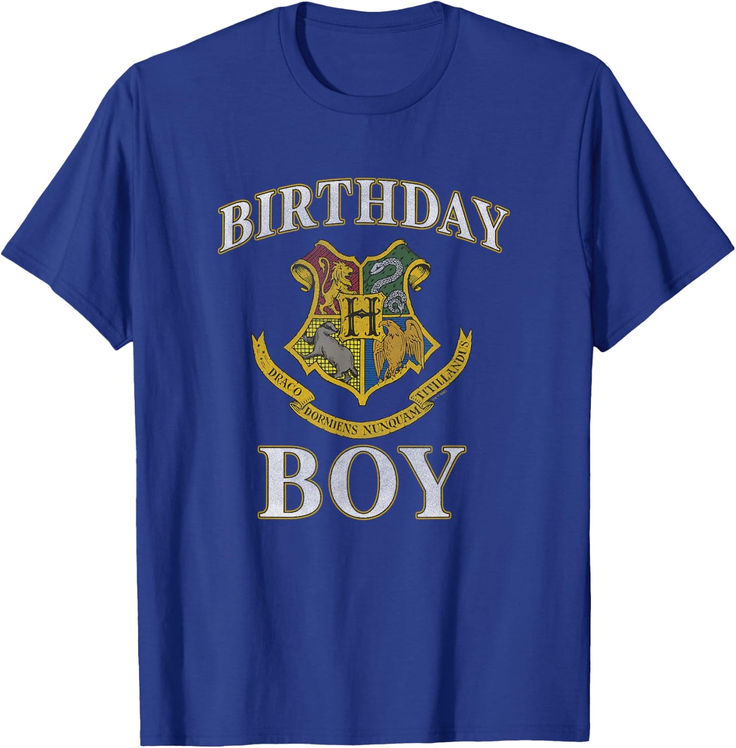Harry Potter Birthday Boy Hogwarts Iconic Emblem Logo T-Shirt - T-Shirt | Royal