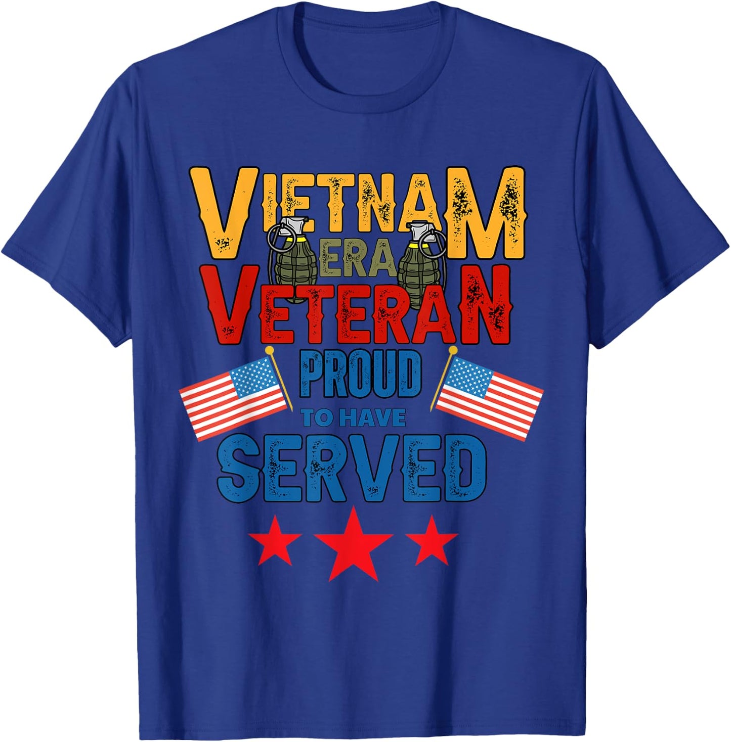 Vietnam Era Veteran Proud To Have Served T-Shirt - T-Shirt | Royal