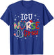 ICU Christmas Nurse Crew Funny Nursing Christmas Pattern T-Shirt - T-Shirt | Royal