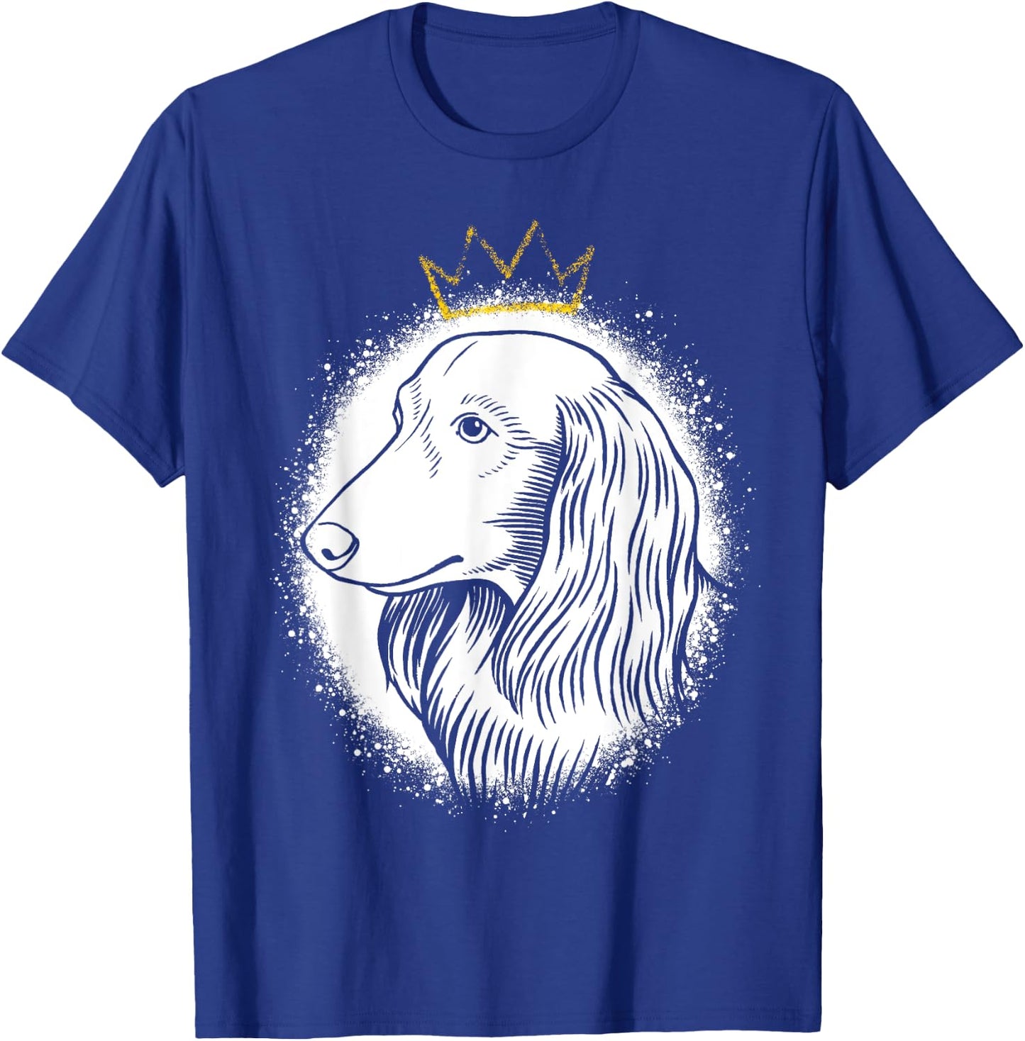 Longhaired Dachshund with Crown T-Shirt - T-Shirt | Royal