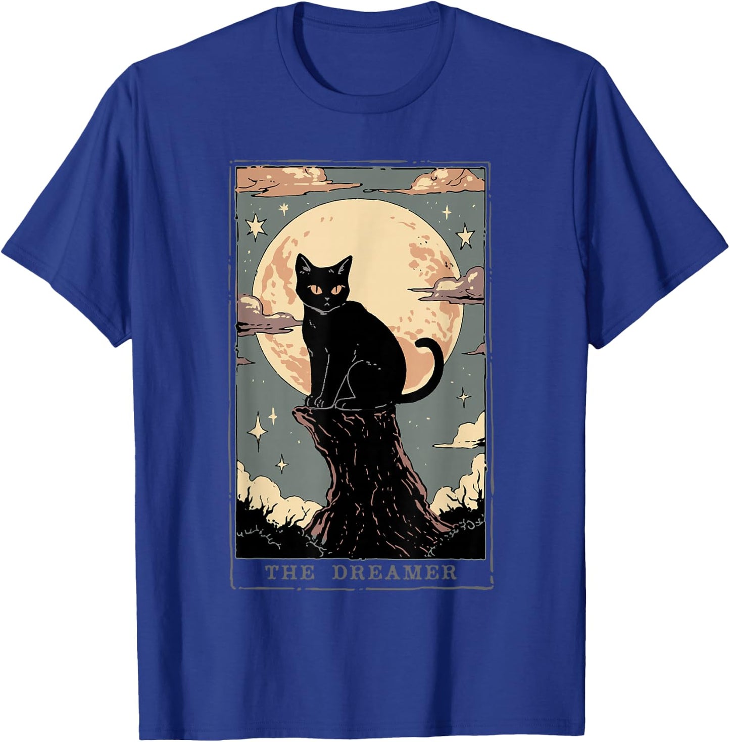 Black Cat Tarot Shirt Dreamer Dark Academia Cat Moon Cult T-Shirt - T-Shirt | Royal
