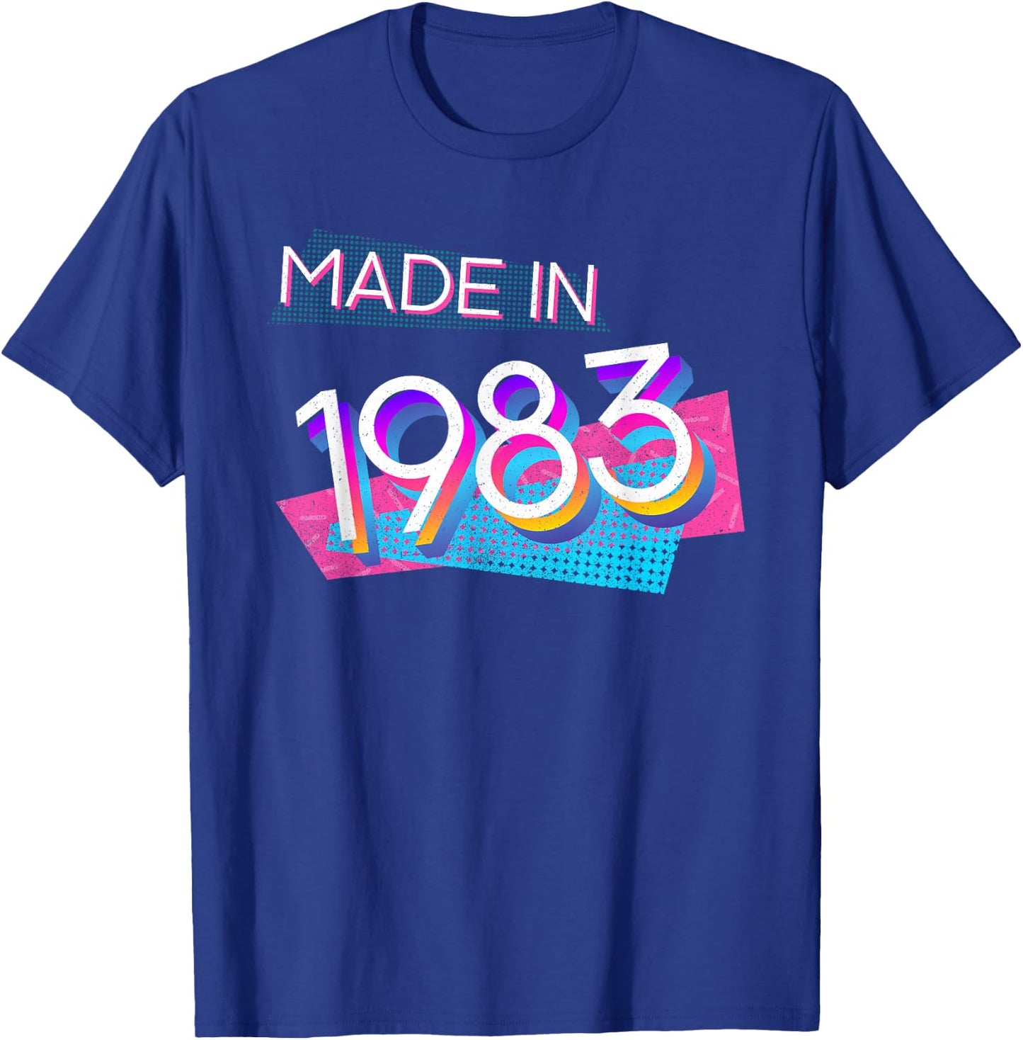 Made in 1983 – Retro Vintage 80s Birthday Party T-Shirt - T-Shirt | Royal