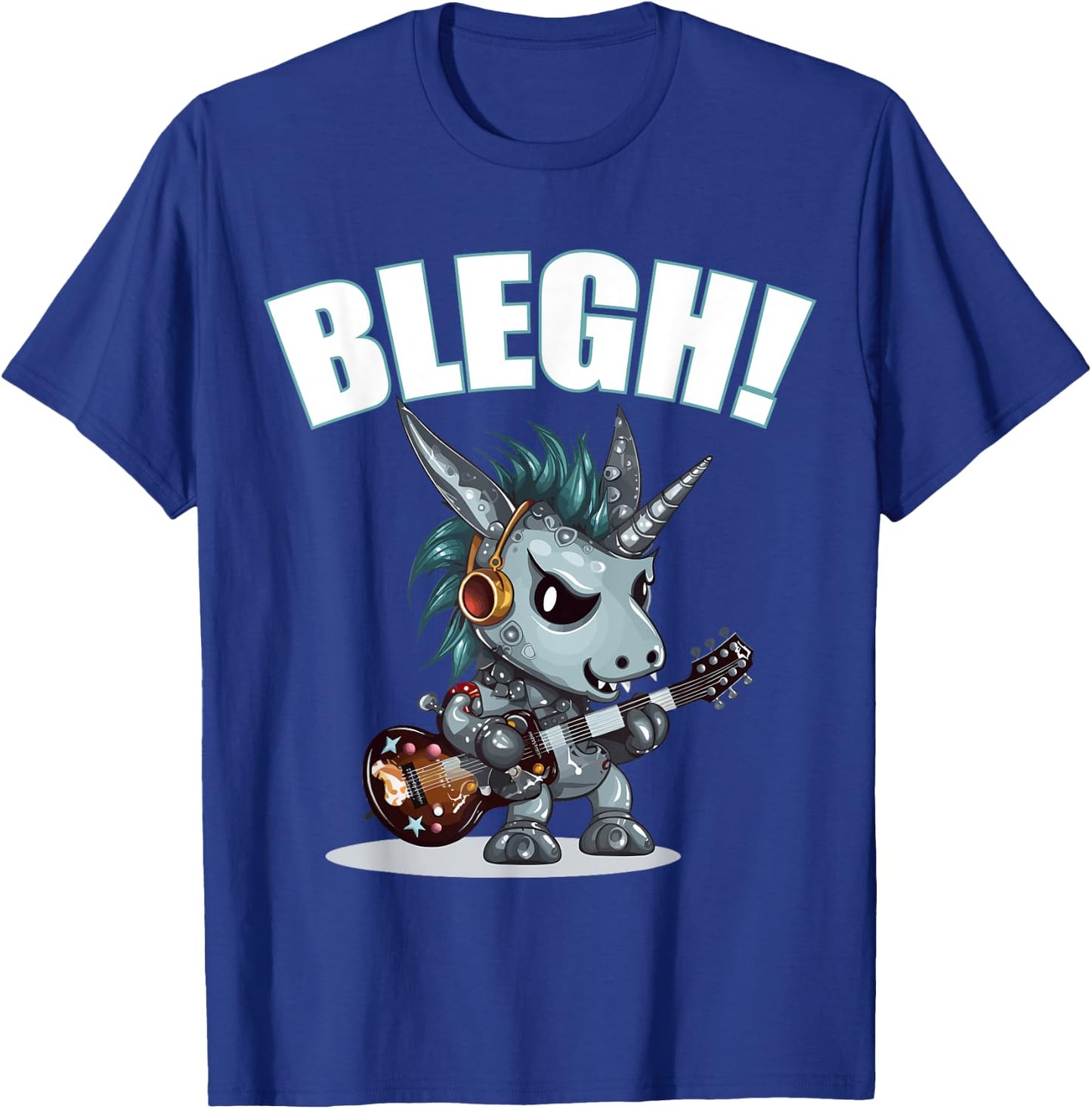 Blegh Heavy Metal Metalcore Unicorn T-Shirt - T-Shirt | Royal