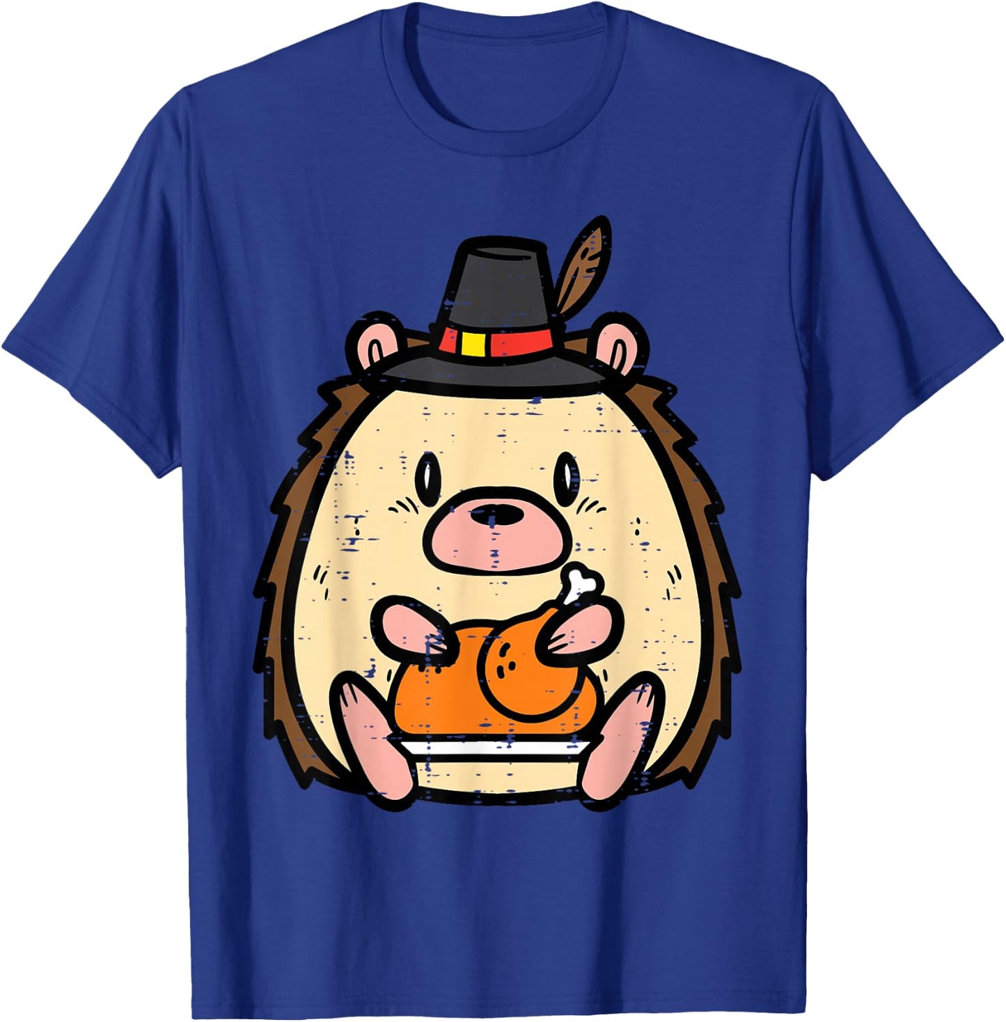 Thanksgiving Hedgehog Turkey Day Boys Girls Kids Youth Women T-Shirt - T-Shirt | Royal
