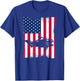 Dunkleosteus Lover Vintage US Flag Dunkleosteus T-Shirt - T-Shirt | Royal