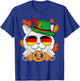 Funny Lederhosen Cat & Sunglasses Germany Flag Oktoberfest T-Shirt - T-Shirt | Royal