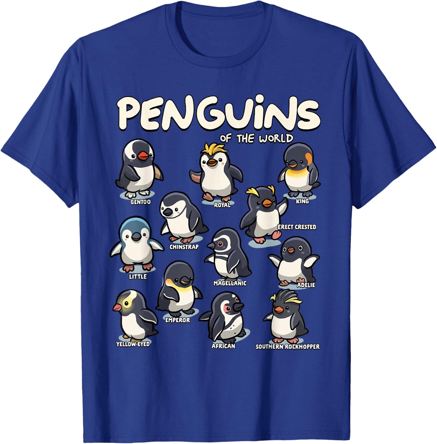Penguin Penguins Animals of The World Penguin Lovers T-Shirt - T-Shirt | Royal
