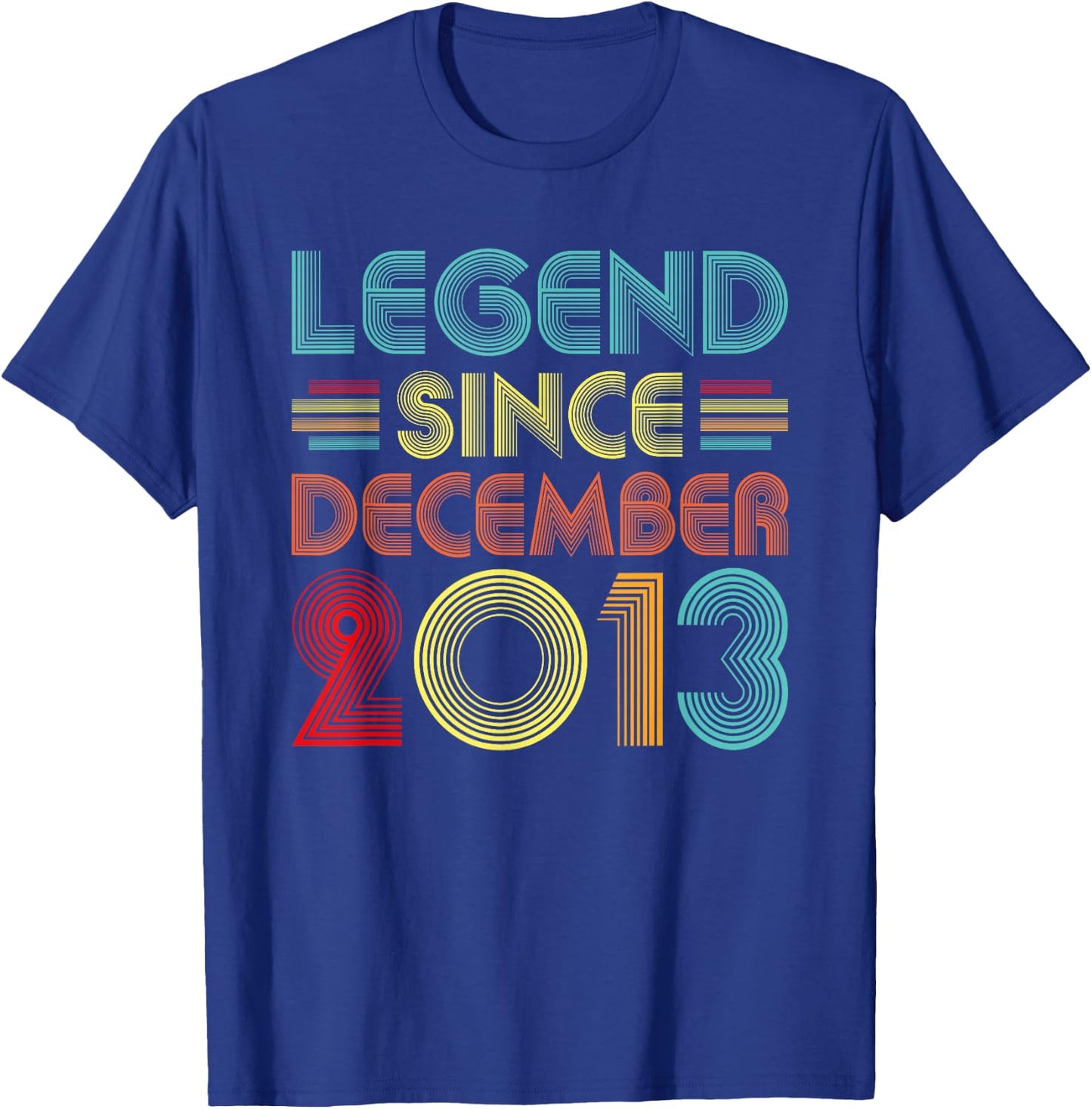 Legend Since December 2013 Vintage December 2013 Birthday T-Shirt - T-Shirt | Royal