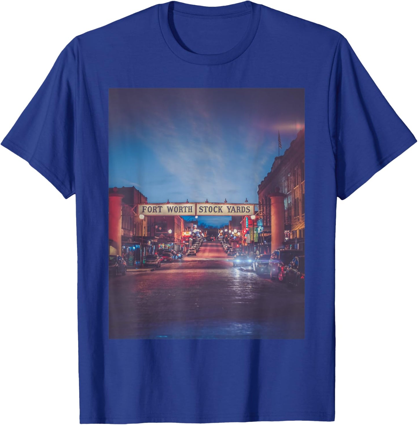 Fort Worth Stockyards Cowboy Design Texas T-Shirt - T-Shirt | Royal