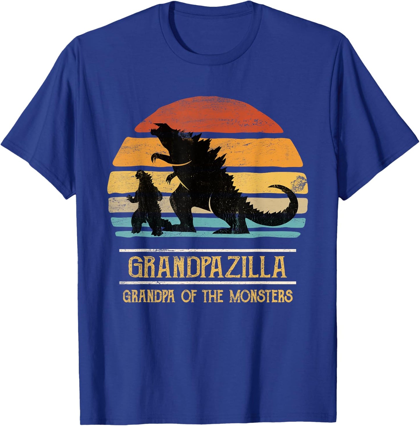 Grandpa Of Monsters Matching Family Birthday Halloween T-Shirt - T-Shirt | Royal