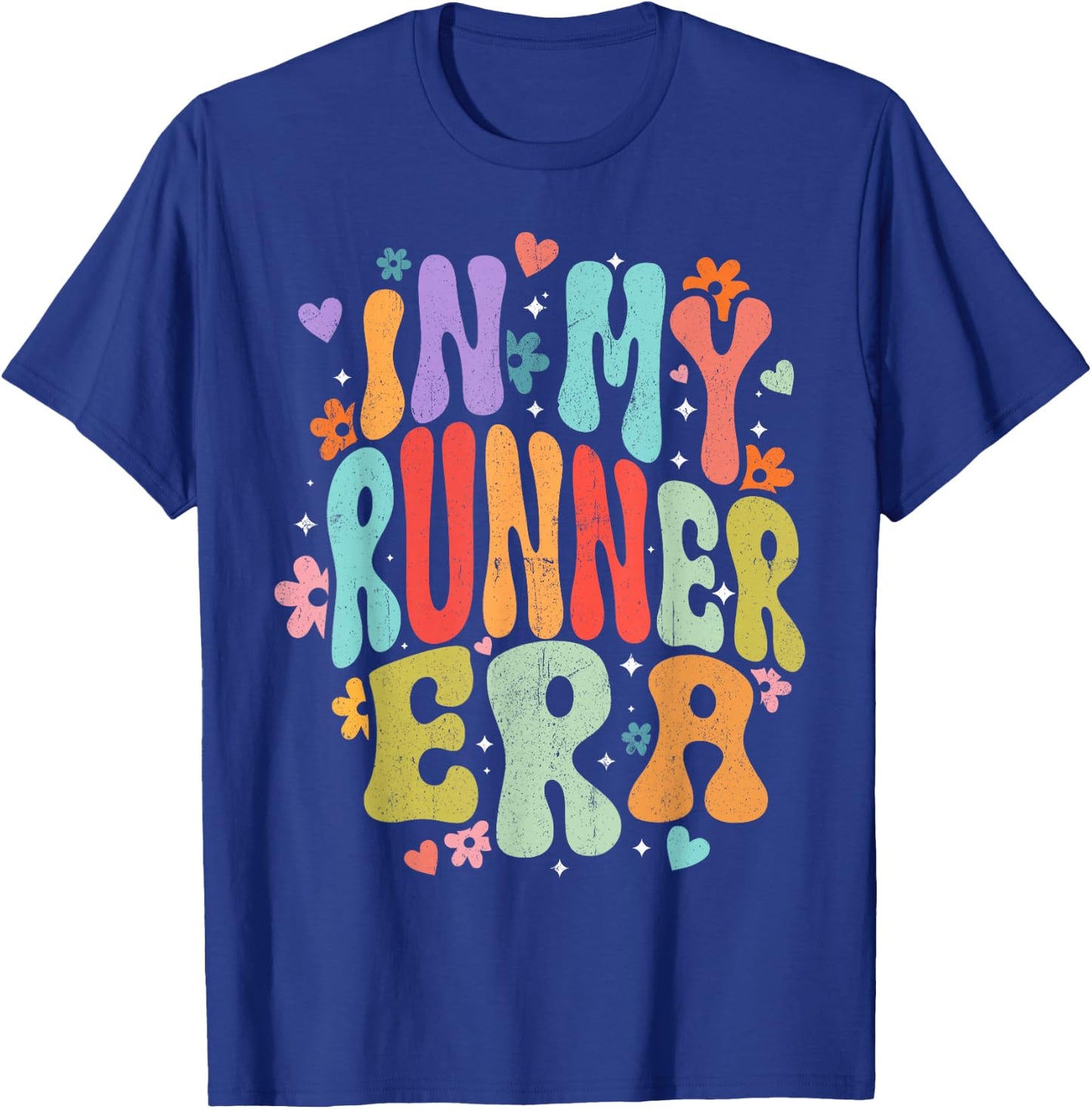 In My Runner Era Funny Marathon Running Lover Groovy T-Shirt - T-Shirt | Royal