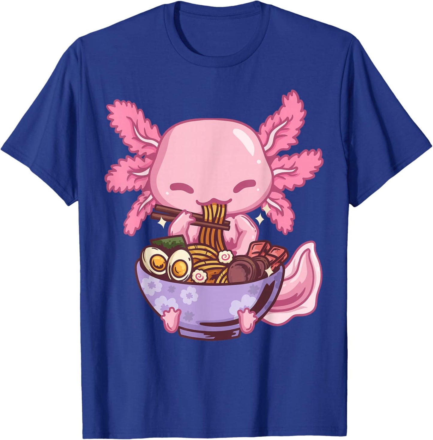 Axolotl Ramen Anime Kawaii Eating Girls Teens Small T-Shirt - T-Shirt | Royal