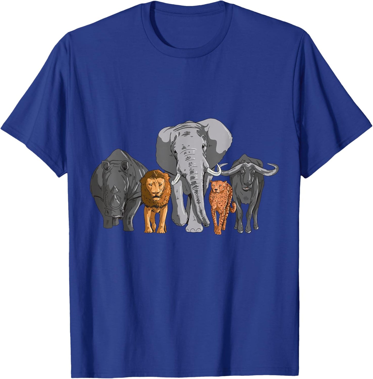 Elephant Lion Animals Leopard Rhino Animal Children T-Shirt - T-Shirt | Royal