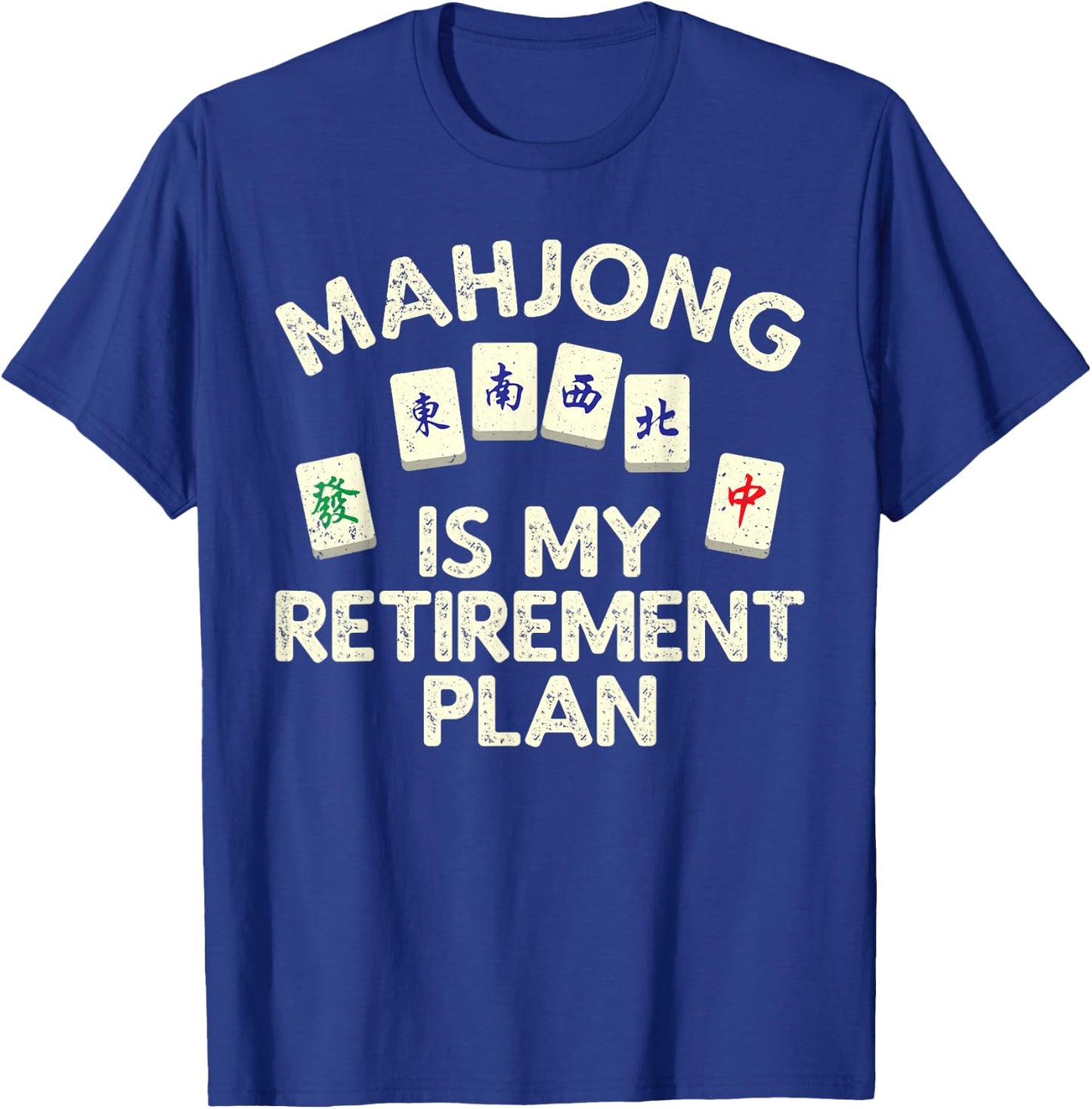 Funny Mahjong Design Women Mahjong Player Retirement T-Shirt - T-Shirt | Royal