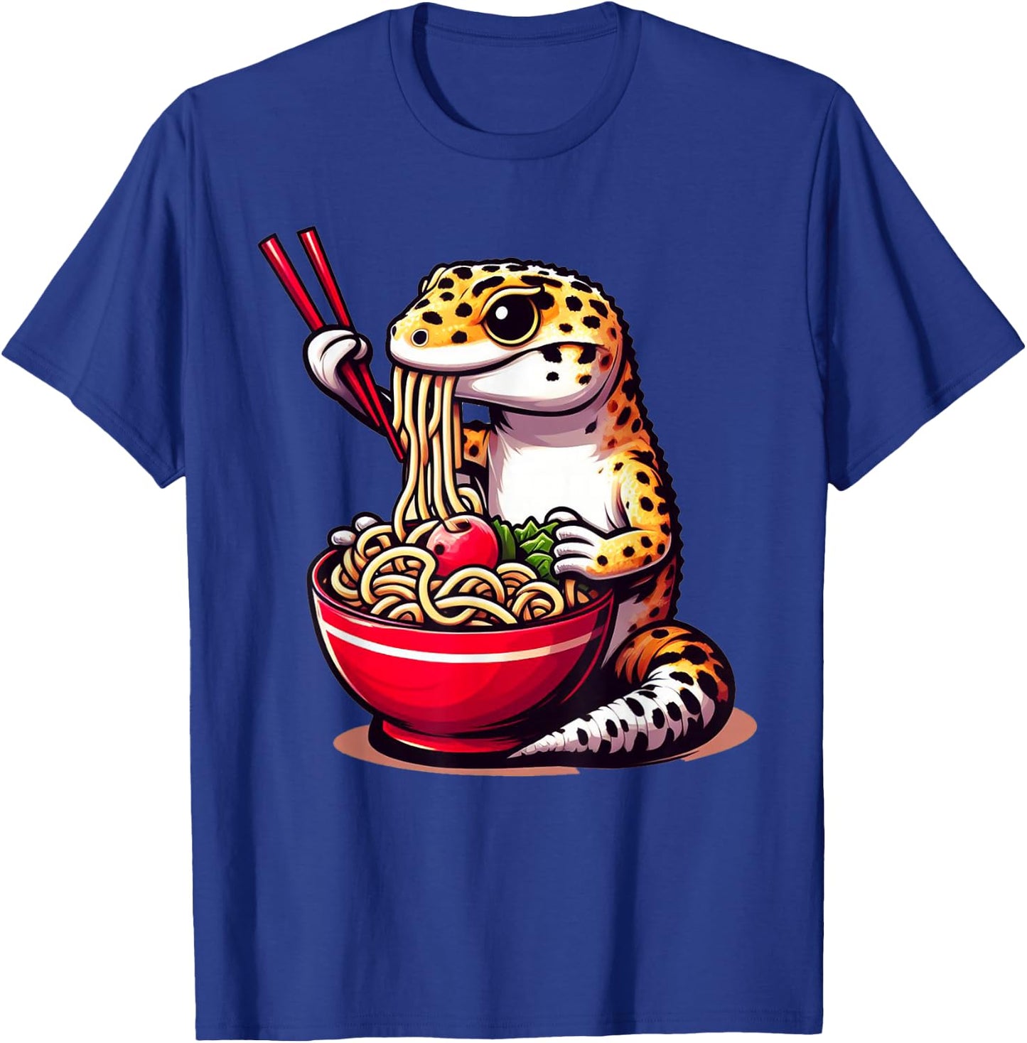 Gecko Anime Japanese Kawaii Ramen Reptile Leopard Gecko T-Shirt - T-Shirt | Royal