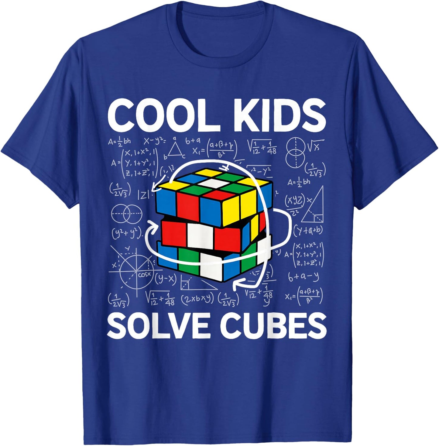 Competitive Puzzle Cube Cool Kids Solve Cubes Speed Cubing T-Shirt - T-Shirt | Royal