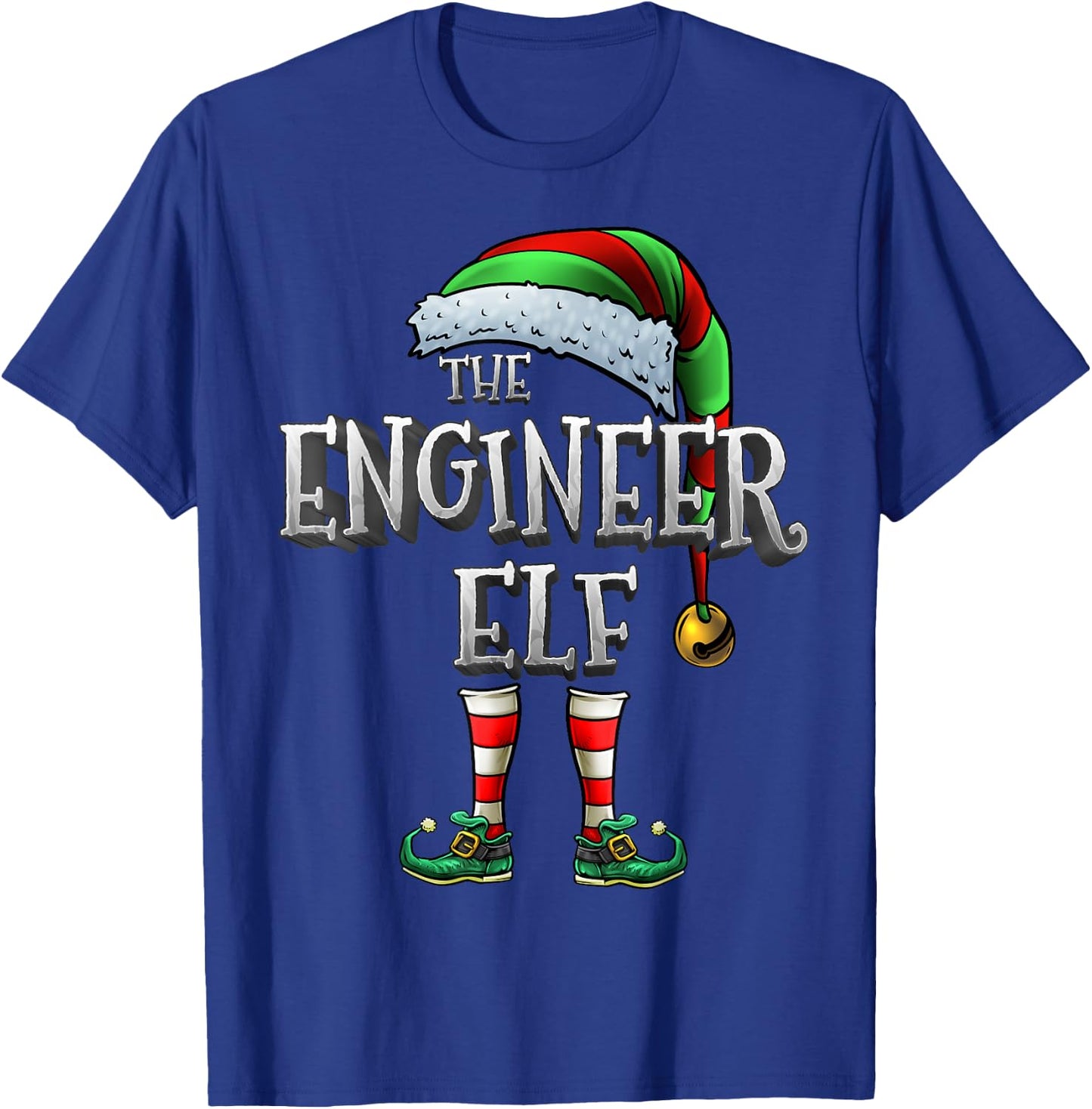 The Engineer Elf Matching Family Engineer Christmas Elf T-Shirt - T-Shirt | Royal