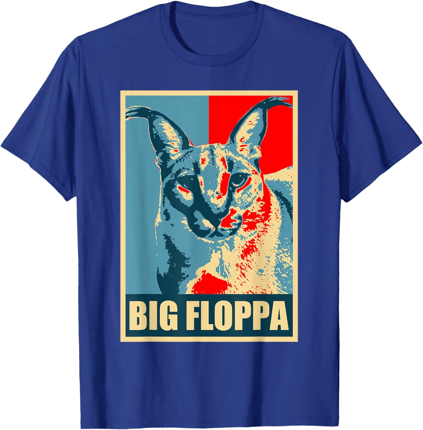 Big Floppa Caracal Cat Meme T-Shirt - T-Shirt | Royal