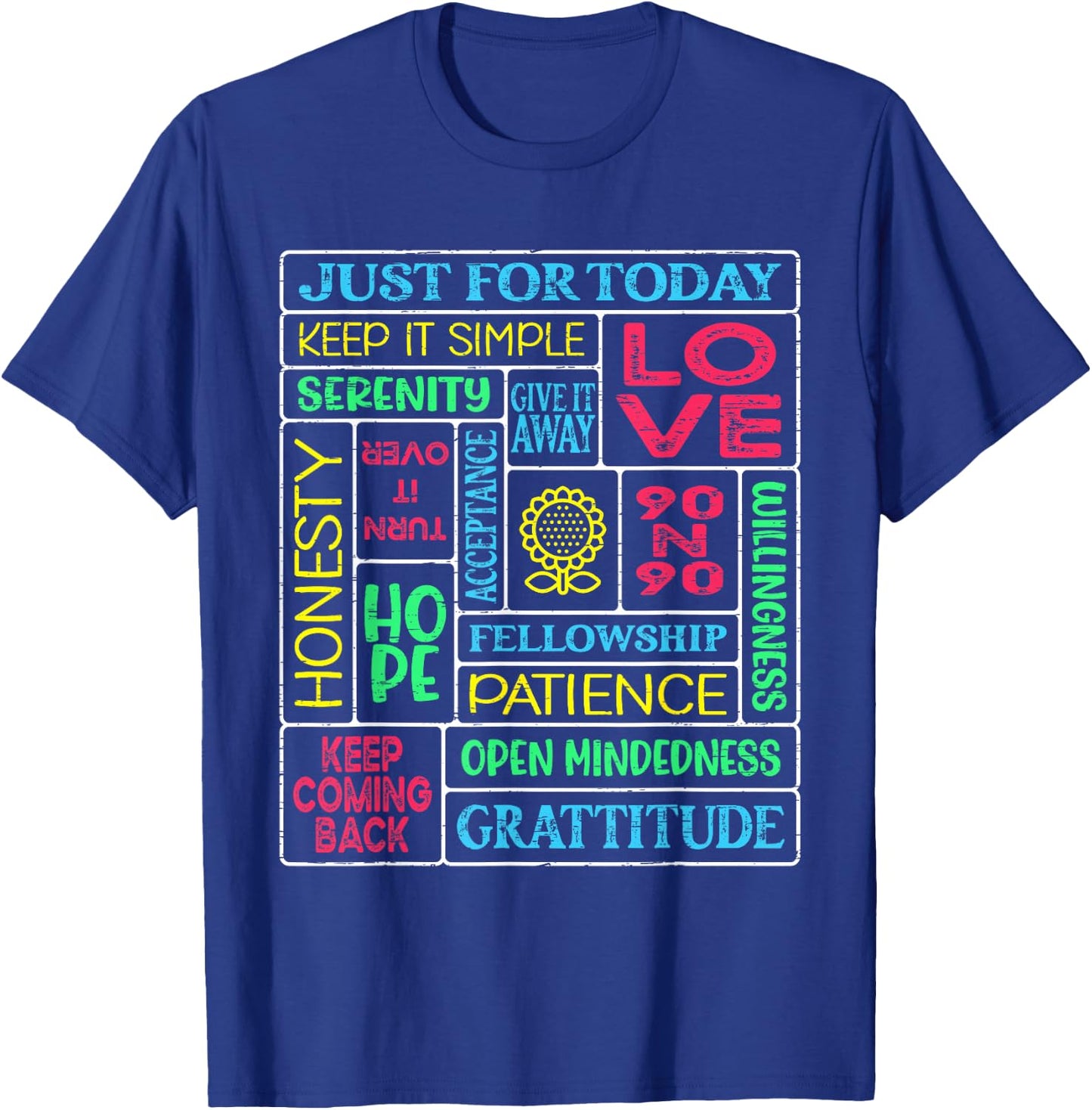 Spiritual Narcotics Anonymous Garden T-Shirt - T-Shirt | Royal
