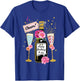 Happy Birthday Champagne Flutes With Floral Flower T-Shirt - T-Shirt | Royal