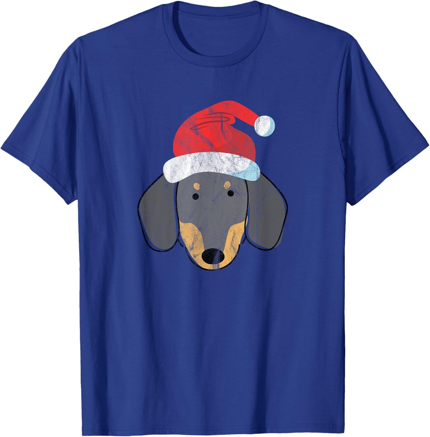 Santa Hat Dachshund PJs Christmas Xmas Wiener Weiner Dog Men Women T-Shirt - T-Shirt | Royal