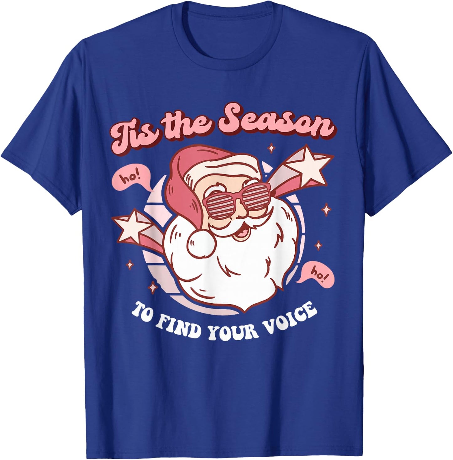 Speech Language Therapy Christmas Retro SLP Santa Therapist T-Shirt - T-Shirt | Royal