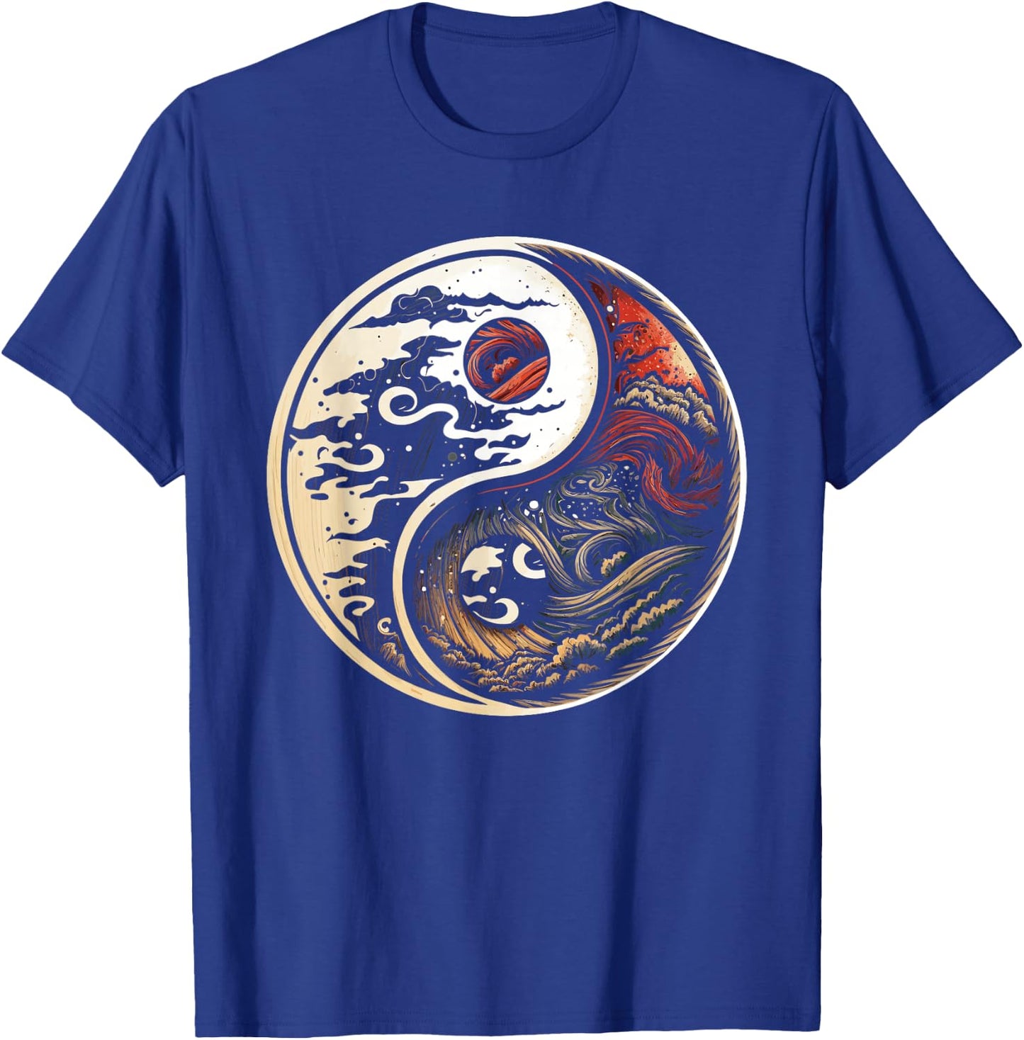 Balance and Harmony: Yin Yang Symbol, Nature Lover T-Shirt - T-Shirt | Royal