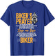 Biker's Prayer Vintage Motorcycle Biker Biking Motorcycling T-Shirt - T-Shirt | Royal