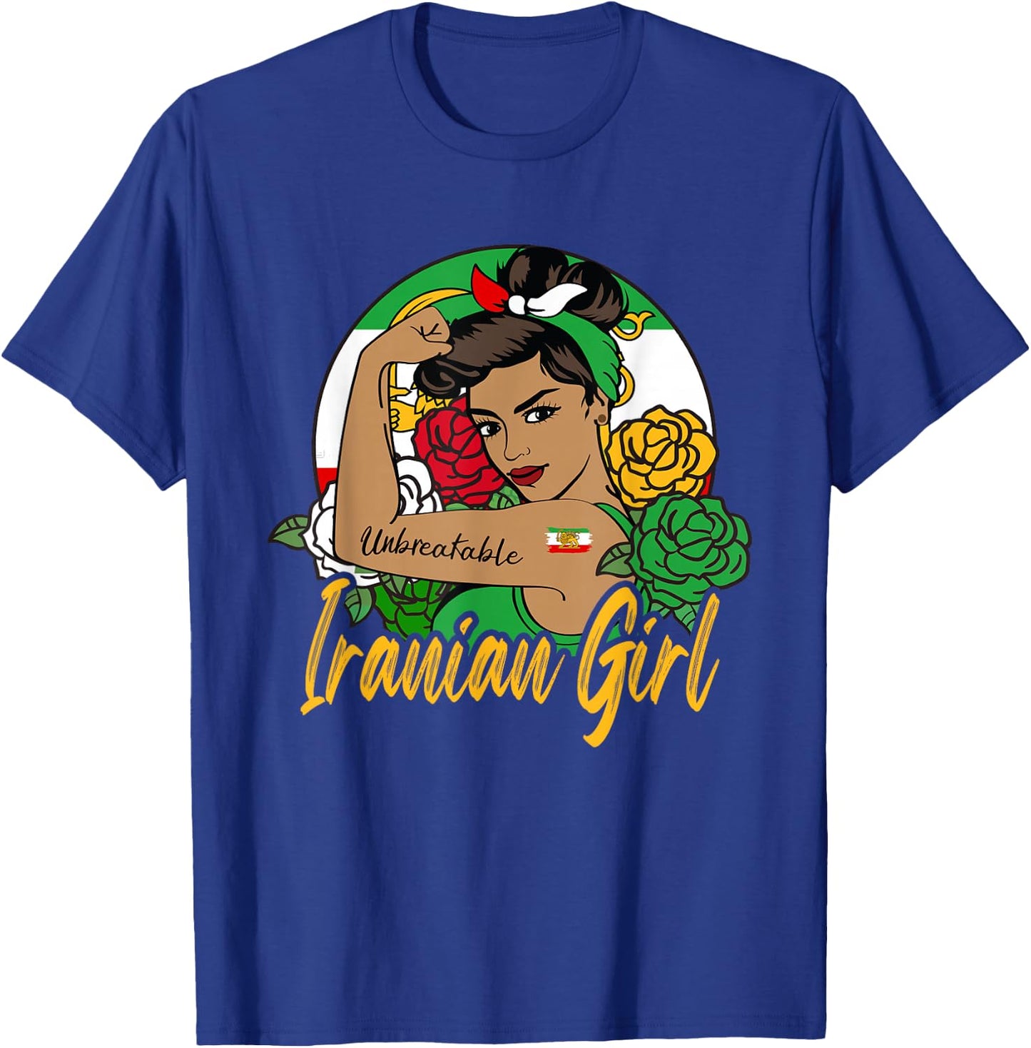Iran Iranian For Girl Flag Lion Persian T-Shirt - T-Shirt | Royal