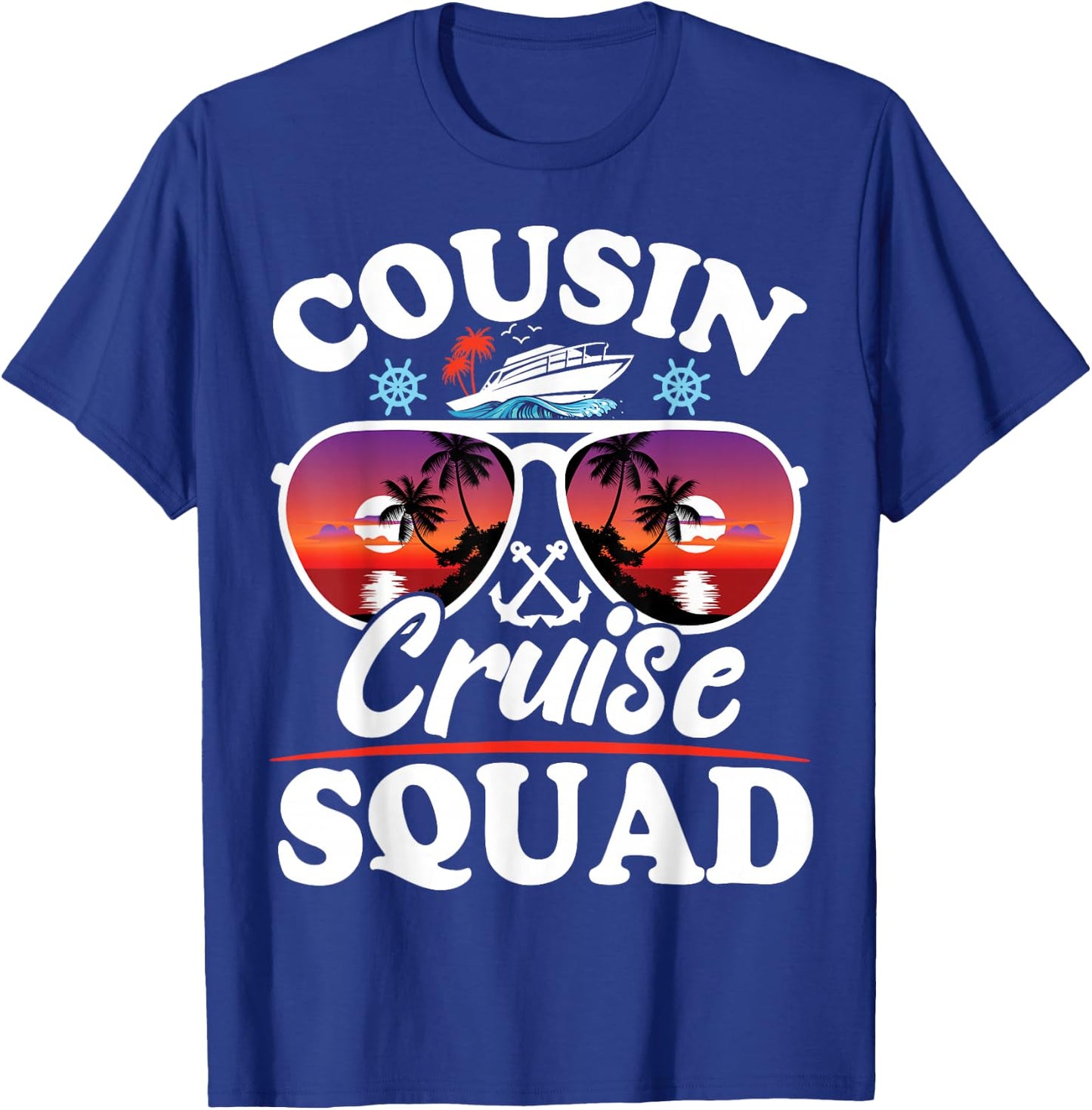 Cousin Cruise Squad 2025 Cruise Ship Party Group Vacation T-Shirt - T-Shirt | Royal