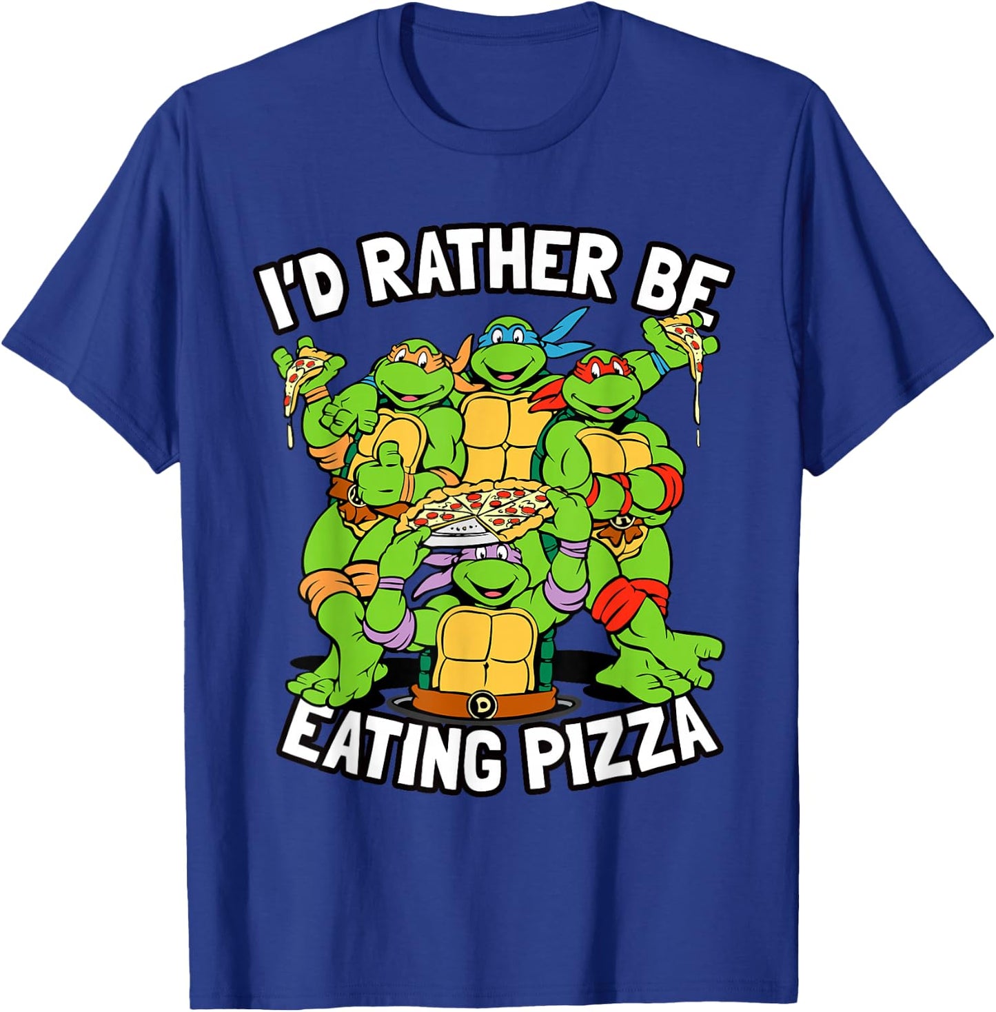 I'd Rather Be Eating Pizza TMNT T-Shirt - T-Shirt | Royal
