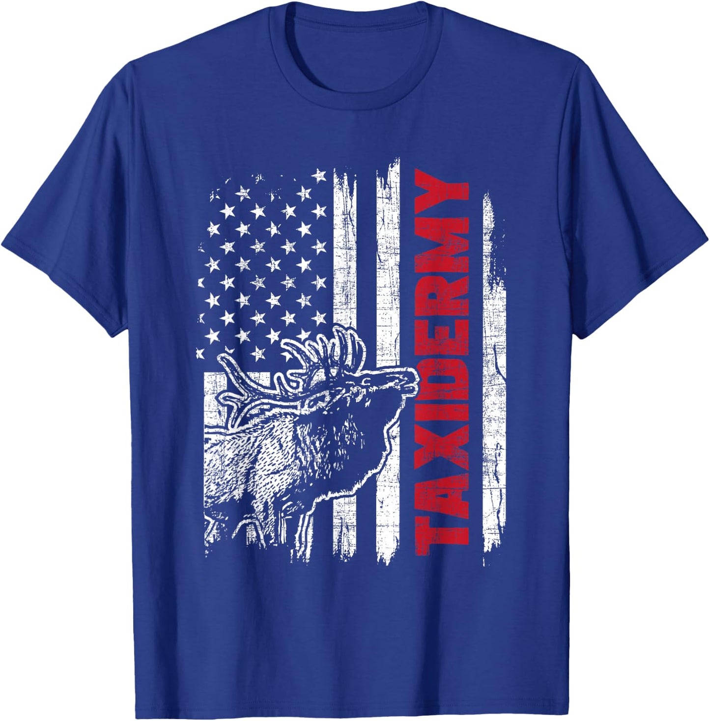 Taxidermy - USA Flag Taxidermist Deer Stuffing Animal Lover T-Shirt - T-Shirt | Royal