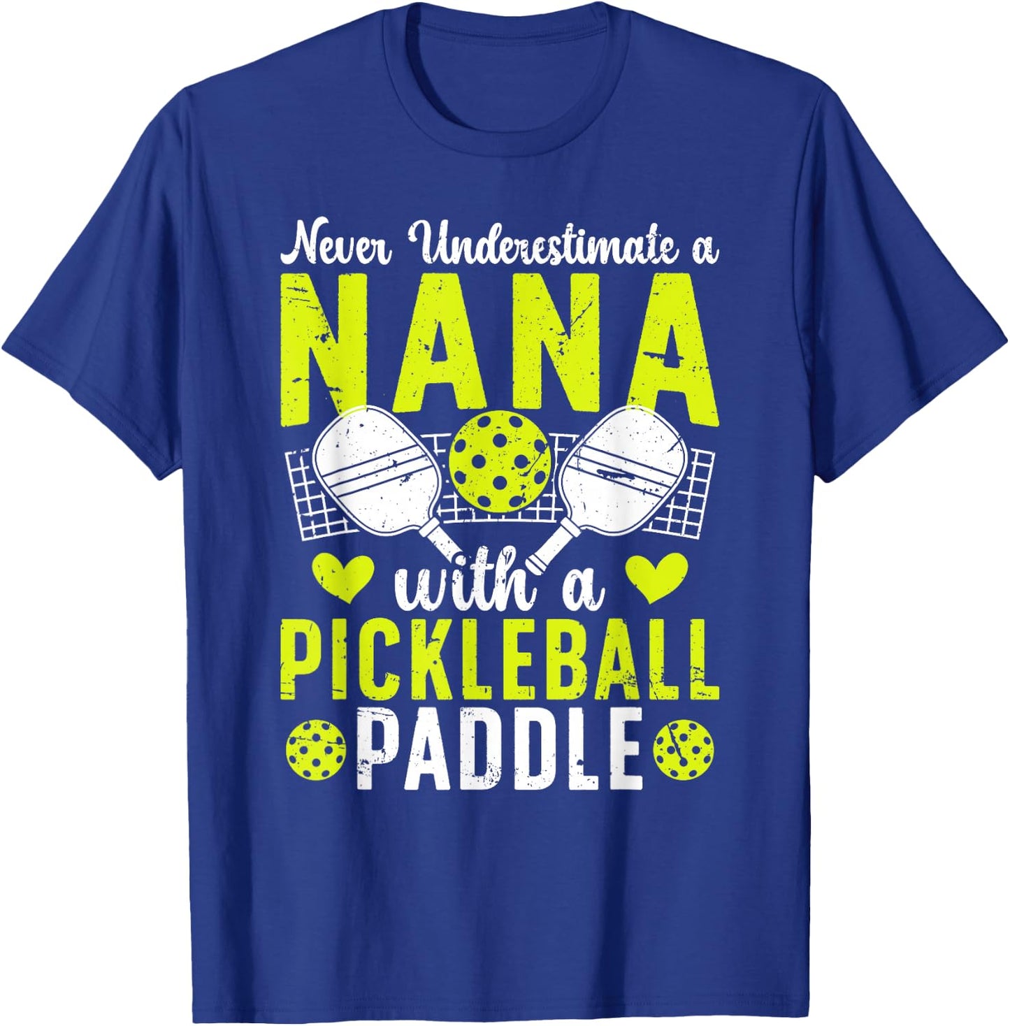 Pickleball Nana For Mother's Day Proud Pickleball Nana Grandma - Black, Women's Small T-Shirt - T-Shirt | Royal