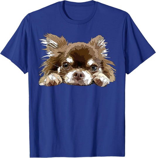Chihuahua Long Haired Chihuahua Long Hair Chiwawa Dog Lover Men Women Kids T-Shirt - T-Shirt | Royal