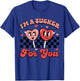I'm A Sucker For You Candy Heart Groovy Retro Valentines Day T-Shirt - T-Shirt | Royal