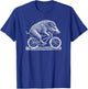 Wild Boar Hog Pig Bicycle Vintage Retro Biker Illustration T-Shirt - T-Shirt | Royal