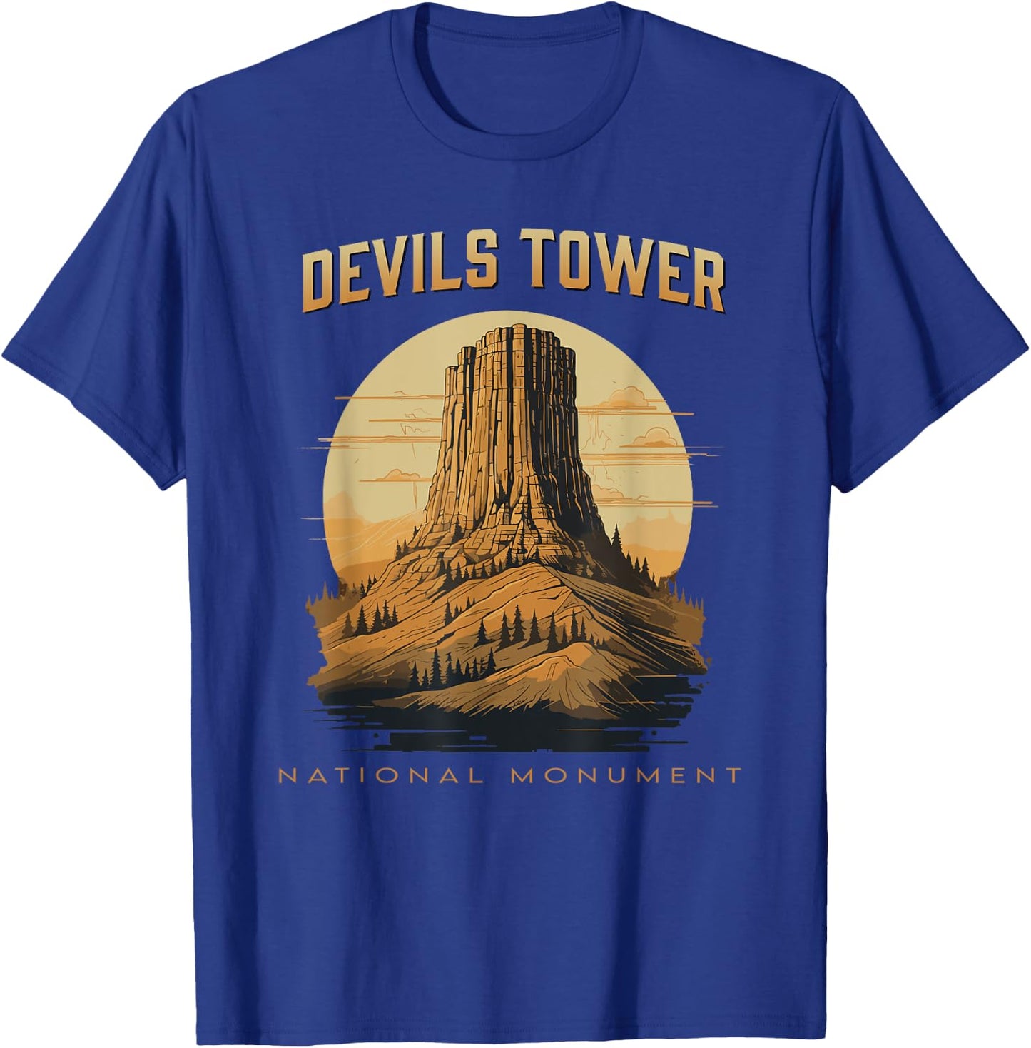 Devils Tower National Monument Wyoming T-Shirt - T-Shirt | Royal