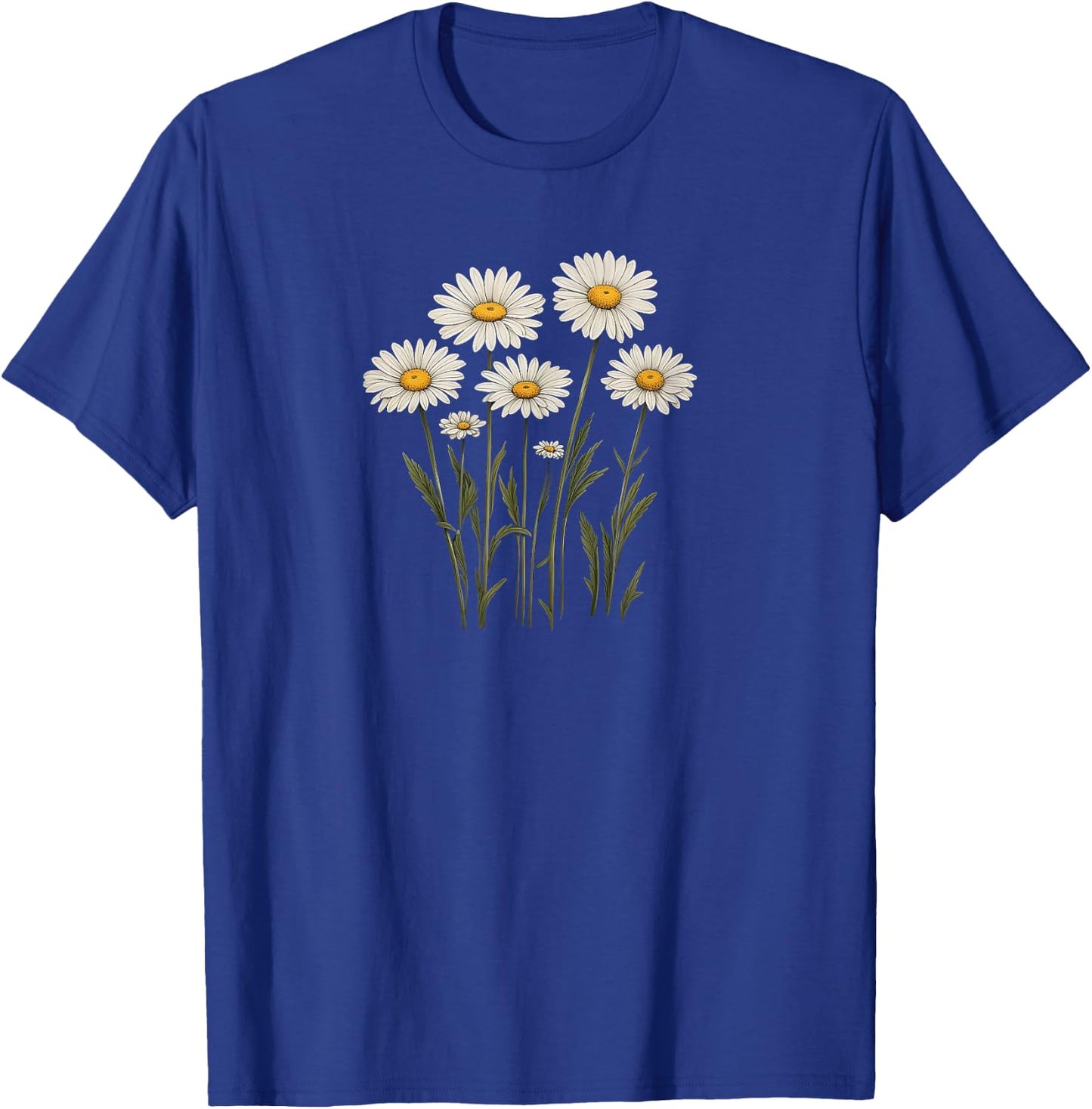 Daisy, Flowers, Colors, Summer, Floral, Minimal, Fashion T-Shirt - T-Shirt | Royal