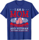 I Am A Mom Grandma and A Veteran Nothing Scares Me Veteran T-Shirt - T-Shirt | Royal