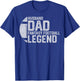 Men Husband Dad Fantasy Football Legend Retro Daddy Sports T-Shirt - T-Shirt | Royal