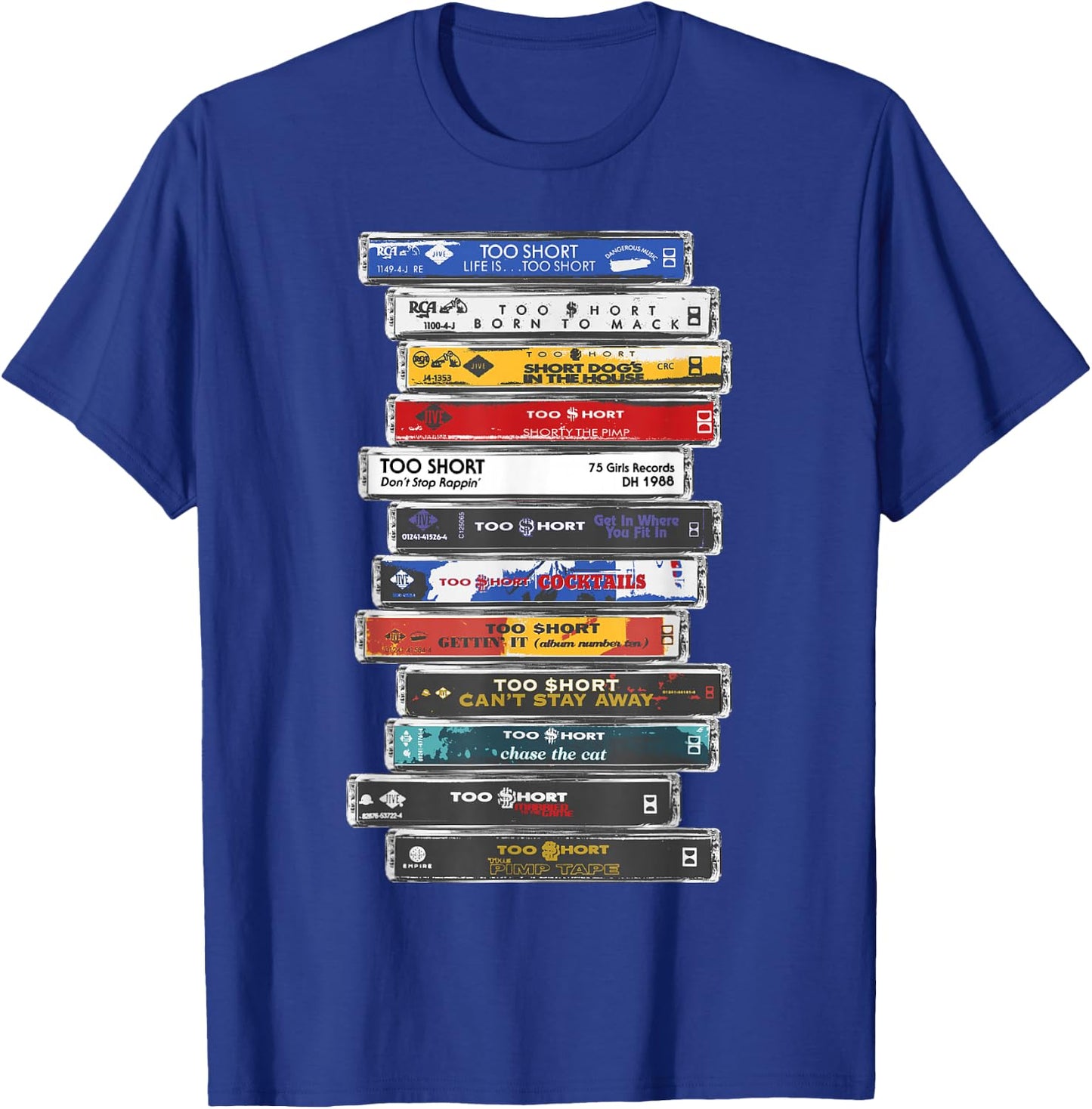 Too Short - Cassette Stack T-Shirt - T-Shirt | Royal