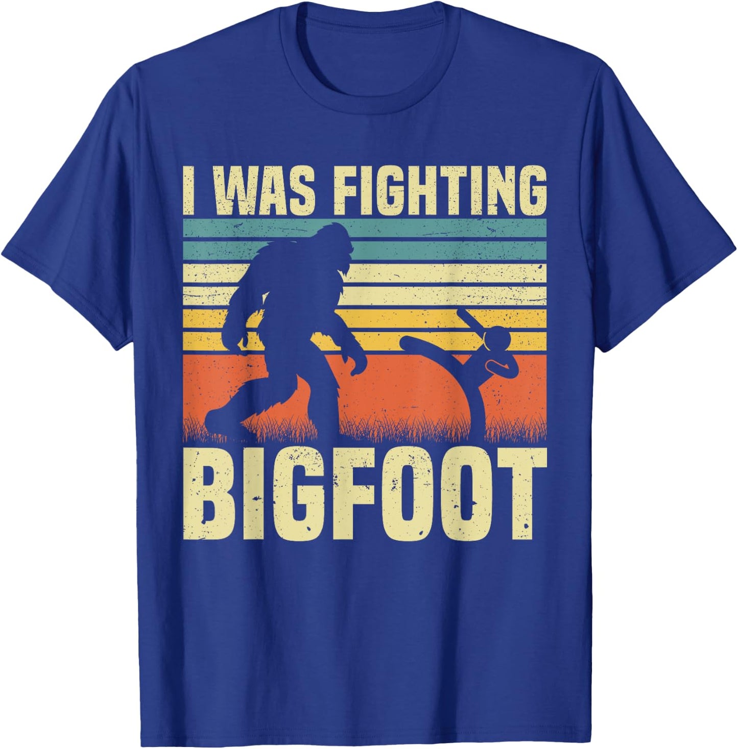 I Was Fighting Bigfoot PWD Funny Broken Leg Arm Wheelchair T-Shirt - T-Shirt | Royal