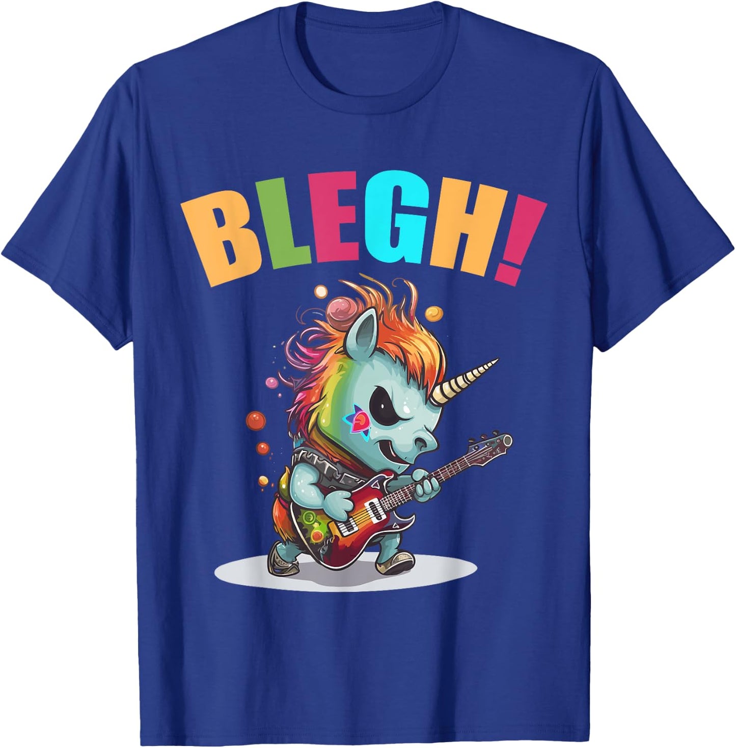 Blegh Heavy Metal Metalcore Unicorn T-Shirt - T-Shirt | Royal