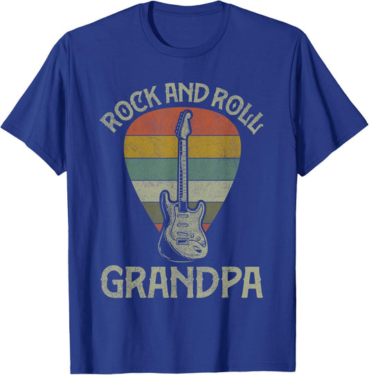 Guitarist Grandpa Fathers Day Shirts, Grandpa Guitar Player T-Shirt - T-Shirt | Royal