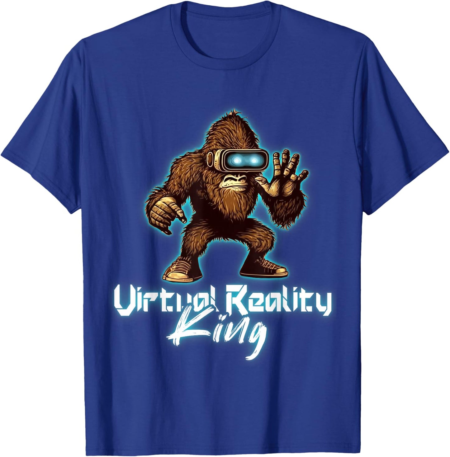 VR Developer Gorilla Virtual Reality King VR GAmer VR Gaming T-Shirt - T-Shirt | Royal