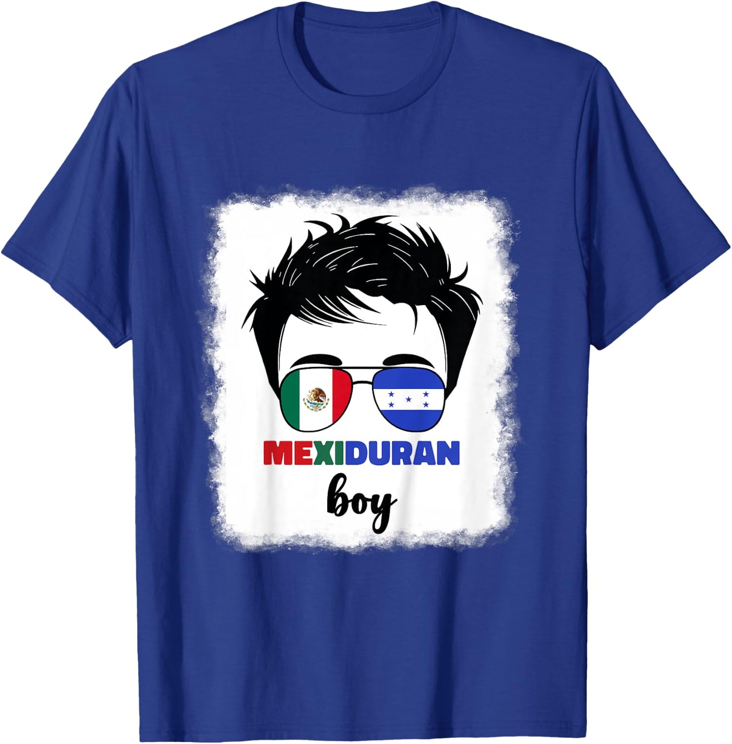 Kids Half Mexican And Honduran Mexico Honduras Flag Boys Boy Kids T-Shirt - T-Shirt | Royal